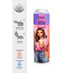 Coral High 500 ml 31869 Kids Pembe Mercan Fashion Girl Desenli Pipetli Çelik Termos