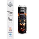 Coral High 500 ml 31871 Kids Siyah Aslan Desenli Pipetli Çelik Termos
