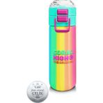 Coral High 500 ml 31873 Kids Renkli Çizgili Desenli Pipetli Çelik Termos