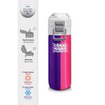 Coral High 500 ml 31874 Kids Renkli Çizgili Desenli Pipetli Çelik Termos