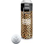 Coral High 500 ml 31881 Kids Kahverengi Leopar Desenli Pipetli Çelik Termos