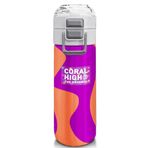 Coral High 500 ml 31884 Kids Koyu Pembe Turuncu Desenli Pipetli Çelik Termos