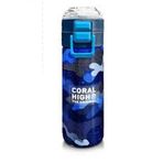 Coral High 500 ml 31889 Kids Lacivert Saks Kamuflaj Desenli Pipetli Çelik Termos
