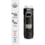 Coral High 500 ml 31894 Kids Siyah Blok Desenli Pipetli Çelik Termos