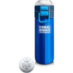 Coral High 500 ml 31895 Kids Renkli Çizgili Desenli Pipetli Çelik Termos