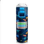 Coral High 500 ml 31907 Kids Lacivert Mavi Dinozor Desenli Pipetli Çelik Termos