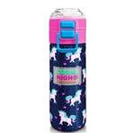 Coral High 500 ml 31915 Kids Lacivert Pembe Unicorn Desenli Pipetli Çelik Termos
