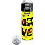 Coral High 500 ml 31936 Kids Siyah Neon Sarı Game Over Desenli Pipetli Çelik Termos