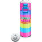 Coral High 500 ml 31986 Kids Renkli Çizgili Pipetli Paslanmaz Çelik Termos