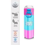 Coral High 500 ml 31987 Kids Renkli Çizgili Desenli Pipetli Çelik Termos