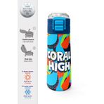 Coral High 500 ml 31993 Kids Grafiti Desenli Pipetli ve Direkt İçim Çelik Termos