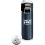 Coral High 500 ml 31998 Kids Lacivert Turuncu Çizgili Pipetli Çelik Termos