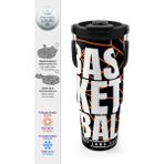Coral High Basketbol Desenli Pipetli ve Direkt Içim Çelik Termos 900 ml 38743 - 00-Siyah - Tekli