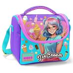 Coral High Beslenme Çantası 11789, Kız Çocuk, Lila Turkuaz Dondurmalı Kız, Isı Yalıtımlı