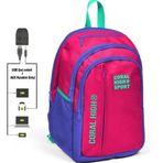 Coral High Coral High Sport Beş Gözlü Pembe Okul ve Günlük Sırt Çantası - Laptop+Tablet Bölmeli (Pembe) Okul Çantası