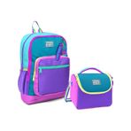 Coral High Dort Bolmeli Kiz Cocuk Okul Sirt Cantasi Ve Beslenme Seti - Pembe Pastel Renkli