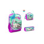 Coral High Dört Bölmeli Okul Sırt Çantası, Thermo Beslenme Çantası, Kalemlik 3'lü Set, Su Yeşili