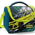Coral High Erkek Çocuk Okul - Yeşil-Sarı Yarış Arabası Beslenme Çantası