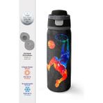 Coral High Gri Basketbol Desenli Pipetli ve Direkt Içim Çelik Termos 800 ml 38532 - Gri - Siyah - Tekli