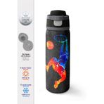Coral High Gri Basketbol Desenli Pipetli ve Direkt İçim Çelik Termos 800 ml 38532