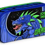 Coral High Iki Bölmeli Erkek Çocuk Lacivert Yeşil Dragon Kalem Çantası Kalemlik
