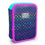 Coral High İki Katlı Kalem Kutusu - Puantiyeli Lacivert, Kız Çocuk/Kadın, Puantiyeli Lacivert