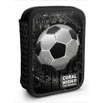 Coral High İki Katlı Kalem Kutusu - Siyah Beyaz Futbol Baskılı Erkek Siyah Beyaz Futbol Baskılı