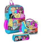 Coral High Ilkokul Çantası Seti Mavi Pembe Anime - Kız Çocuk - Mavi Anime