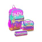Coral High İlkokul Çantası Seti Renkli Dondurma Pembe Kız Çocuk, Orta, PZM1734, Pembe Dondurma, kız-çocuk