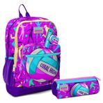 Coral High Ilkokul Sirt Cantasi Ve Kalemlik Seti - Pembe Mor Voleybol - Kiz Cocuk