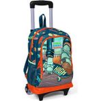Coral High Kaykay Desenli Neon Turuncu Çekçekli 2'li Okul Çantası Seti 1.5 Kg Kapasite SET0223923