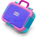 Coral High Kids Açık Pembe Lavanta Desenli Paslanmaz Çelik Beslenme Kabı 39354 - 1 Adet - Pembe - Lila