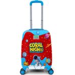 Coral High Kids Astronot Uzay Desenli Çocuk Valizi 16696 - Kırmızı - Lacivert