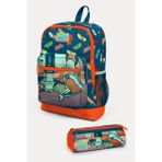 Coral High Kids Civit Neon Turuncu Kaykay Desenli 2'li Okul Çanta Seti GOSET0223723 - Pembe - Renkli