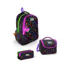 Coral High Kids Çok Renkli Kalp Desenli 3 lü Okul Çanta Seti SET0123670