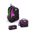 Coral High Kids Çok Renkli Kalp Desenli 3'Lü Okul Çanta Seti Set0123670 - Kız