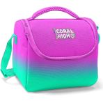 Coral High Kids Desenli Thermo Beslenme Çantası Neon Pembe Su Yeşili 5 Litre Kapasiteli - Neon Pembe - Su Yeşili