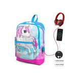 Coral High Kids Dört Bölmeli Neon Pembe Desenli İlkokul Sırt Çantası