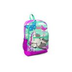 Coral High Kids Dört Bölmeli Su Yeşili 23707 Pembe Kedi Desenli İlkokul Çantası