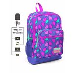 Coral High Kids Dört Gözlü Kız Çocuk İlkokul Çantası - Kalpler Baskılı - Usb+aux Soketli