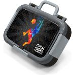 Coral High Kids Gri Basketbol Desenli Paslanmaz Çelik Beslenme Kabı 39177 - 1 Adet - Siyah - Gri