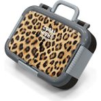 Coral High Kids Kahverengi Leopar Desenli Paslanmaz Çelik Beslenme Kabı 39188 - 1 Adet