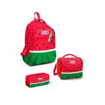 Coral High Kids Kırmızı Yeşil Karpuz Desenli 3 lü Okul Çanta Seti SET0114428