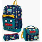 Coral High Kids Lacivert Çivit Robot Desenli 3’lü Okul Çanta Seti Set 23472-MİX3 Okul Çanta