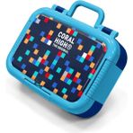 Coral High Kids Lacivert Geometrik Desenli Paslanmaz Çelik Beslenme Kabı 39135 - 1 Adet - Lacicert - Kırmızı