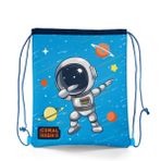 Coral High Kids Lacivert Mavi Astronot Desenli Ipli Büzgülü Sırt Çantası 22690 Okul Çantası
