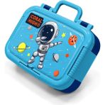 Coral High Kids Lacivert Mavi Astronot Desenli Paslanmaz Çelik Beslenme Kabı 39324 - 1 Adet - 18S-Siyah