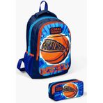 Coral High Kids Lacivert Mavi Basketbol Desenli 2'li Okul Çanta Seti SET0214405