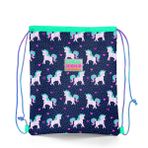 Coral High Kids Lacivert Pembe Unicorn Desenli Ipli Büzgülü Sırt Çantası 22456 Okul Çantası