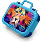 Coral High Kids Lacivert Saks Aslan Desenli Paslanmaz Çelik Beslenme Kabı 39251 - 1 Adet - Mavi